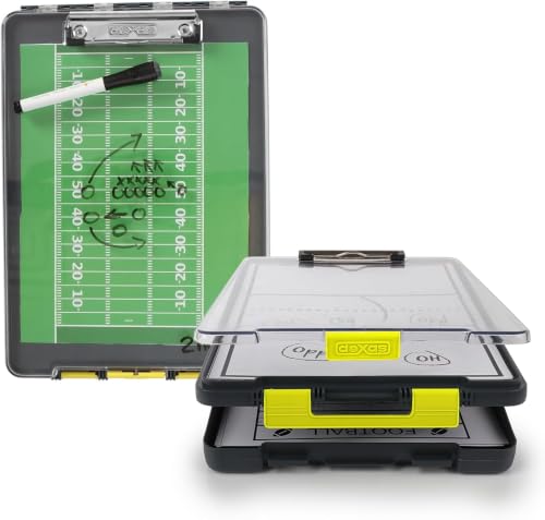Image of Dexas Clearview Clipcase Clipboard, 13.75 x 9.5 in, Gray /Yellow. See Papers Clearly Outdoors, Stay Organized & Dry. Ideal for Coaching, Teaching, homeschooling, Art, Trades & Medical pros(Pack of 6)