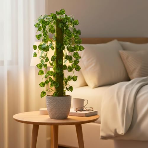 Image of fancymart Artificial Green Leaf Hanging Creeper on Moss Stick (Without Pot) - 60 cm Tall Hanging Creeper Plant for Indoor Home, Office, Restaurant & Cafe Decoration