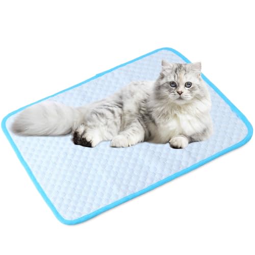 Fhodigogo Cooling Mat Pad for Dogs Mat Pad Dog Mat Pupy Pad Ice Silk Cooling Bed for Dogs Cats Cooling Mat for Cats Ice Bed for Cats Pet Cooling Mats for Cats Dog Pad for 10Kg Pet