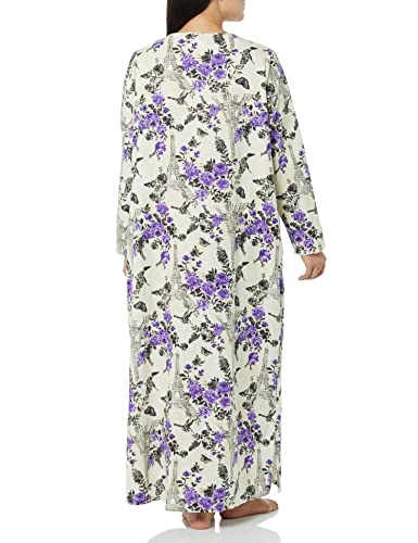 AmeriMark Women Full-Length Flannel Nightgown Pajamas – Ladies Lightweight Warm Cotton Night Gown Nightshirt for Sleeping3