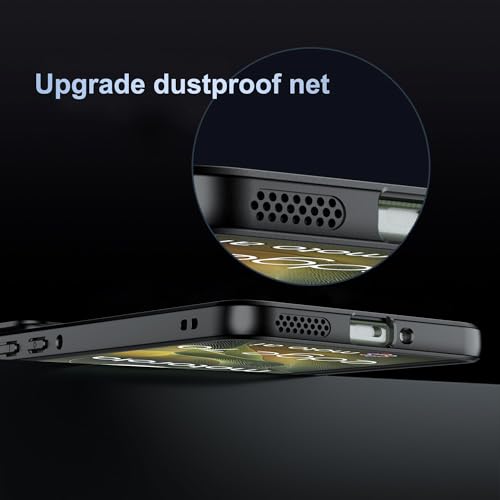 Image of QUIETIP Magnetic Case for Motorola Edge 70 with Screen Protector,[Compatible with MagSafe] Translucent Matte Drop Protection Cover,Black