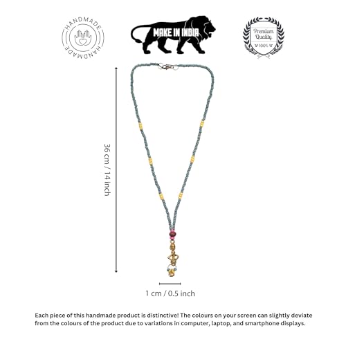 Image of AAKRITI ART CREATIONS Boho & Tribal Handcrafted Ethnic Necklace Collection | Multicolour Pendants, Mandala, Lotus & Dreamcatcher Designs | Artisan Lariat, Collar & Statement Jewelry for Women