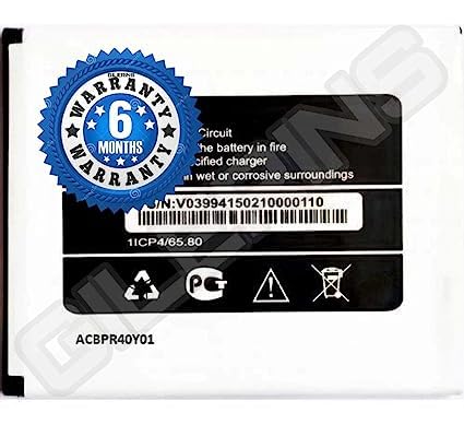 Image of Original (ACBPR40Y01) Battery for yureka yu aace 5014 4000mah Battery with 6 Month Warranty****(A095)