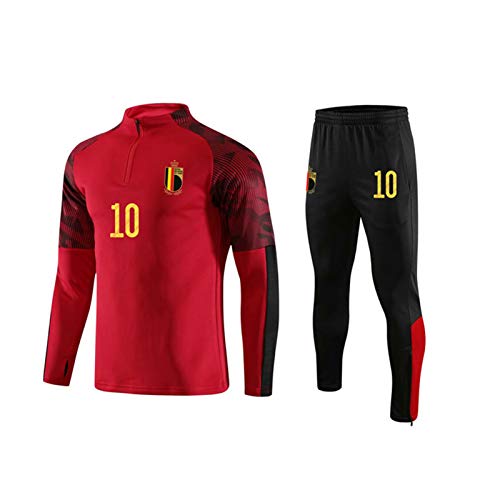 LCHENX-Hombres Bélgica Fútbol # 10 Eden Hazard Fan Camiseta de Fútbol Conjunto...