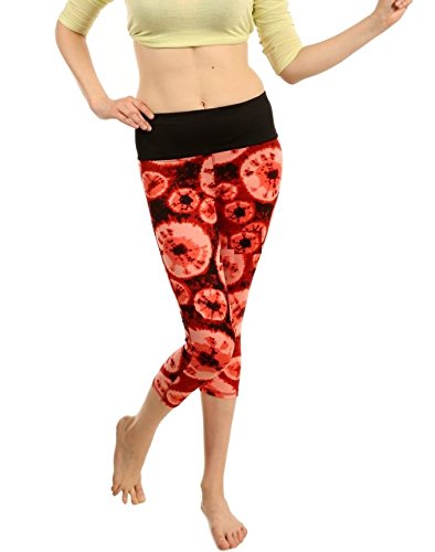 Buy Remedo women's Capri yoga gym track pant (polyester spandex) Red color,  XL size Online at Low Prices in India - Amazon.in