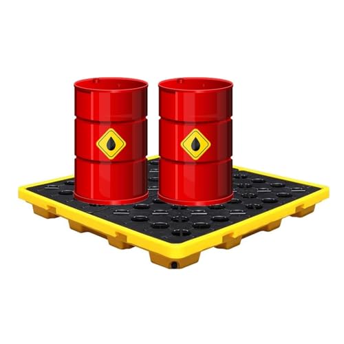Plateforme de rétention pour fûts modulaire et empilable pour stockage d'usine