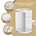HEMTROY Makeup Organizer 360 rotating, Adjustable Skincare Organizers with Brush Holder, Cosmetics Display Cases for Vanity Bathroom Countertop Large Capacity Carousel Make up Caddy Shelf (White)