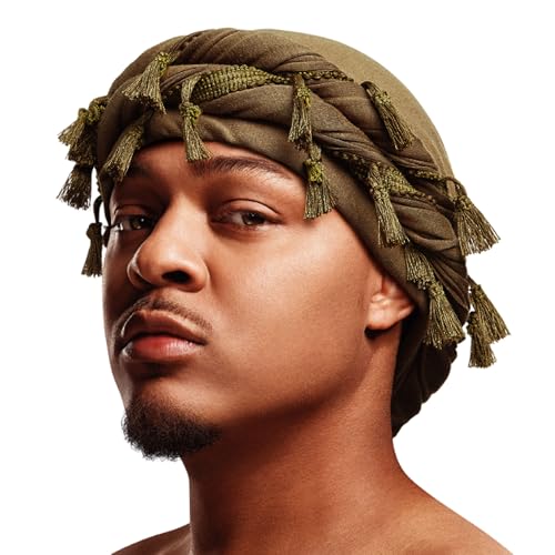 Image of Red by Kiss Bow Wow Premium Satin Mens Turban - Anti Breakage Moisture Retention, Stylish Soft Light Comfort Headwear