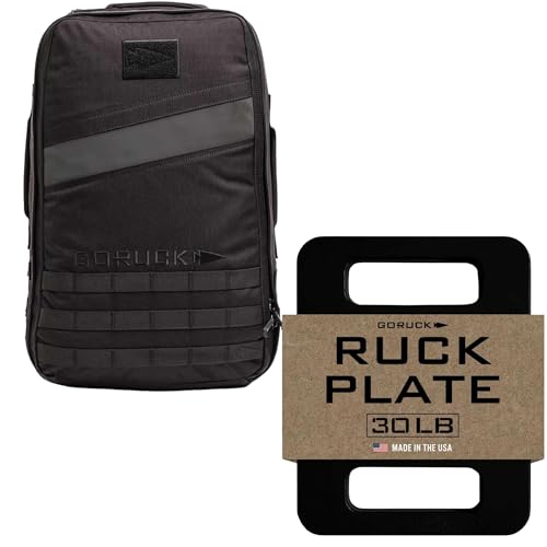 GORUCK Rucker 4.0 20L Black & 30Lb Ruck Plate Bundle