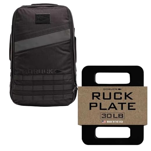 GORUCK Rucker 4.0 20L Black & 30Lb Ruck Plate Bundle