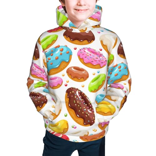 Color Donut Kid Hoodies Boys Sweatshirts Girls Pullover with Pocket3