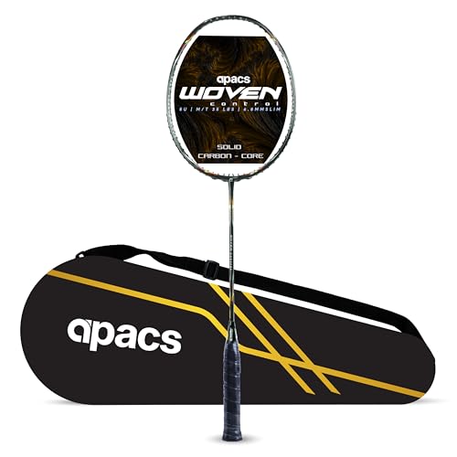 Apacs Woven Control Professional Badminton Racket | 30T Solid Japanese Carbon Graphite | Max Tension 35 LBS | Compact High Speed Frame | Lightweight 82g | Head Heavy Pro Series Racket (Unstrung,5U) (B0D7S7TLK8) Amazon Price History, Amazon Price Tracker