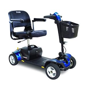 Pride Mobility S74 Go-Go Sport 4-Wheel Electric Mobility Scooter for Adults with Free Challenger Mobility Accessory