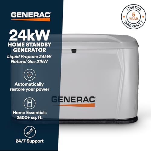 Image of Generac 24kW Whole Home Generator, Cellular Capability