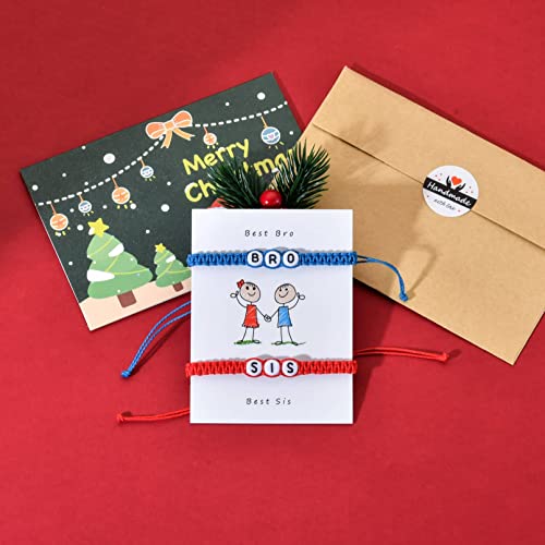 Fathers Day Birthday Christmas Dad Mom Brother Sister Bracelet Adjustable Handmade String Bracelet Gifts (Adjustable size - suitable for 14cm-20cm wrist length)2