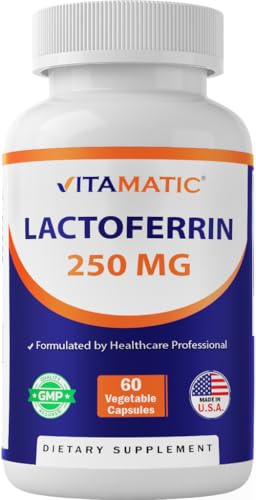 Vitamatic Lactoferrin 250mg 60 Vegetable Capsules Promotes Healthy Immune Function*