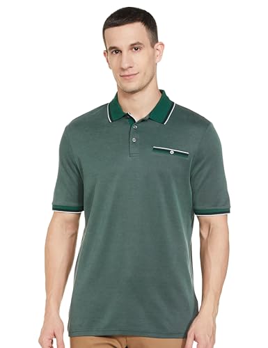 Image of Marks & Spencer Mens Solid Modal Blend Collared Neck Regular Fit Polo Shirt