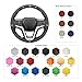 MEWANT Car Steering Wheel Covers for Isuzu D'max 2021-2023 Hand-Stitched Car Steering Wrap
