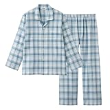 [グンゼ] COOLMAGIC パジャマ 綿100％ 【長袖・長パンツ】 キシリトール加工 ひんやり 布帛 さらっとした織物素材 夏用 メンズ SF2186