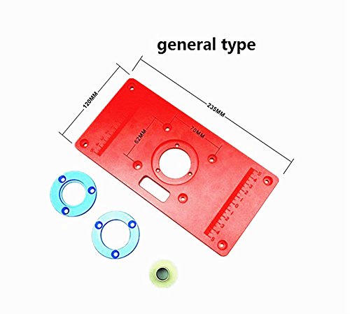 Universal Router Table Insert Plate Aluminium Alloy For DIY Woodworking Engraving Machine 235mm x 120mm x 8mm