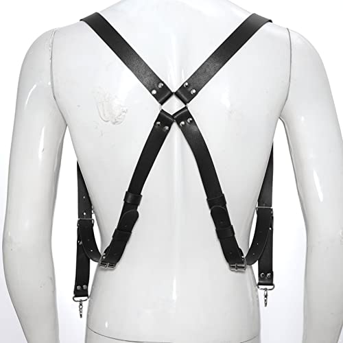 iixpin Unisex Leder Harness Kameragurt Punk Gothic Style Kamera Schultergurt mit Double Schulterriemen Criss Cross… – Bild 8