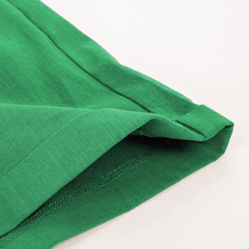 Image of Belle Poque Women Bermuda Shorts Elastic Waist Wide Leg Shorts with Pockets & Belts