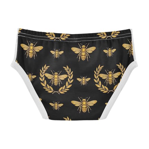 CHIFIGNO Underwear for Boys Golden Bee Black Cotton Boys' Briefs Soft Printed Briefs Underwear2