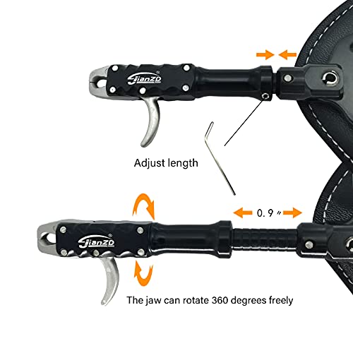 Xxiaojun Adjustable Wristband Release, Index Finger Release, Composite Bow, 360 Degree Rotatable Jaws, Automatic Closure, Bow And Arrow Archery Accessories, Archery Release Aids #TOP2