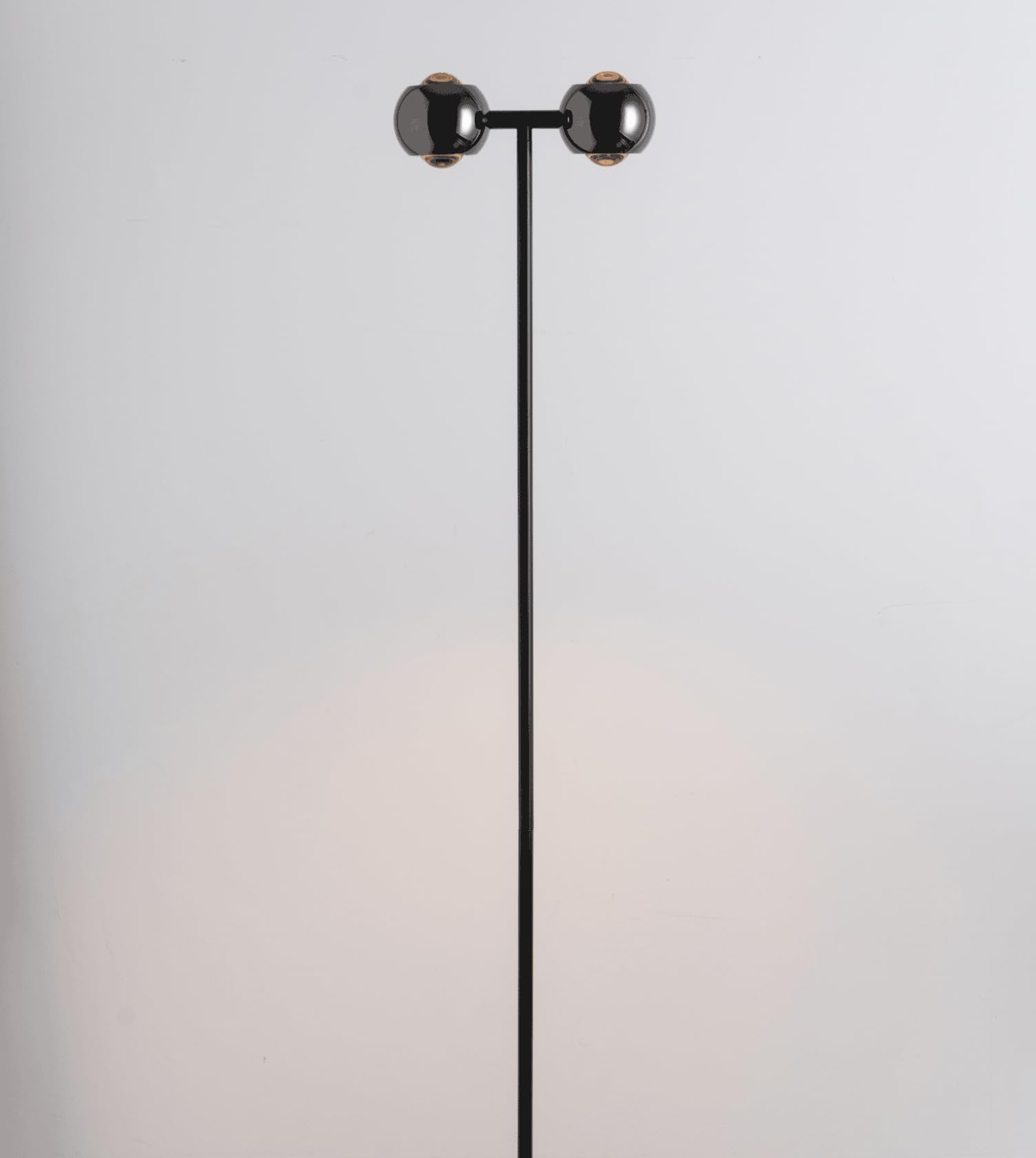 NEONA ALTOS LED Stehleuchte Chrom dimmbar mit Fernbedienung – Stehlampe mit doppelseitigem Lichtaustritt, warmweiß 2700K, 2210 Lumen, 131 cm, Memory-Funktion, 3 Jahre Garantie (Schwarz Chrom)