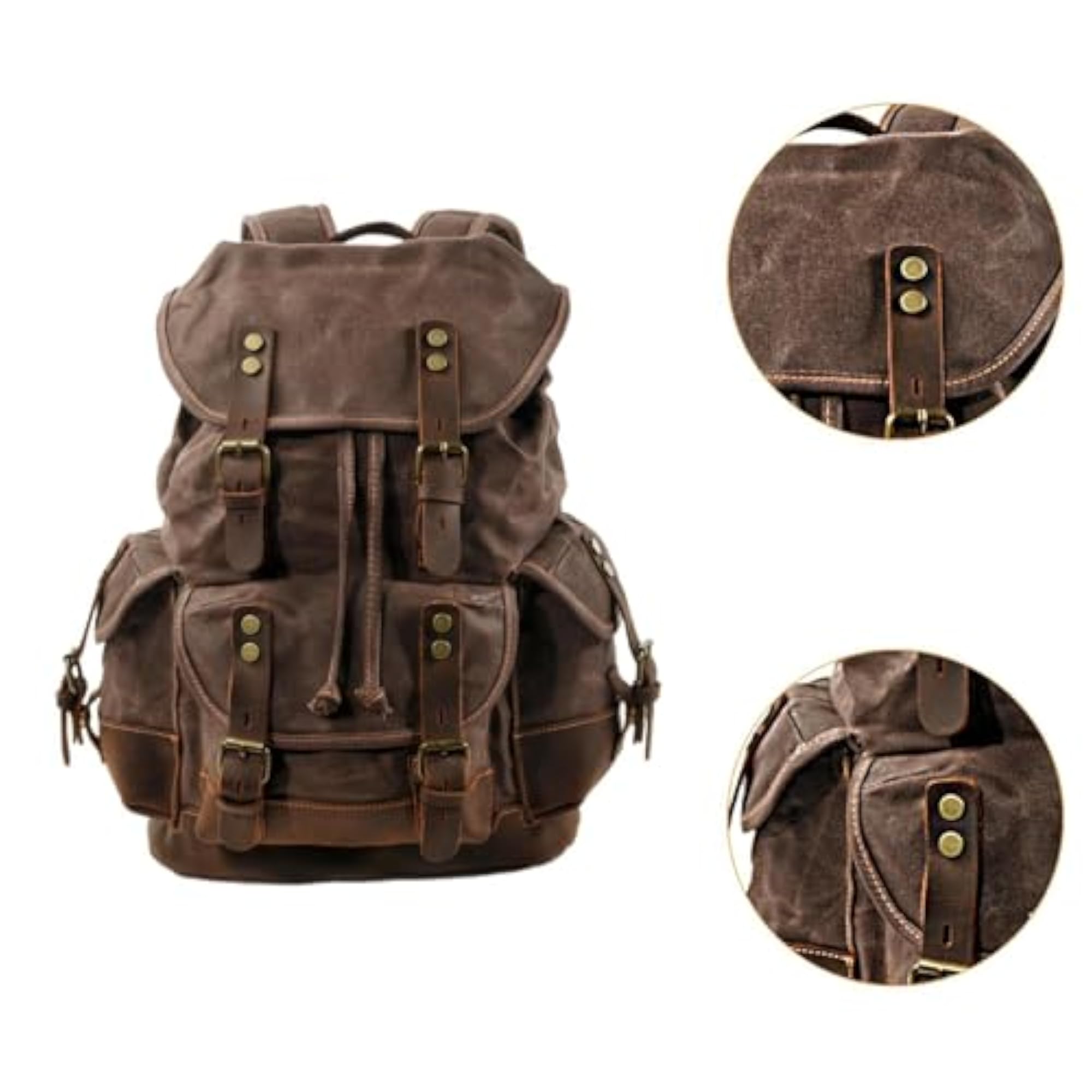 Canvas Backpack, Outdoor Portable Casual Daypack