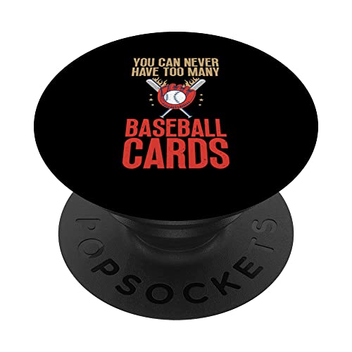 Never Have Many Baseball Cards Collector Collecting Gráfico PopSockets PopGrip Intercambiable