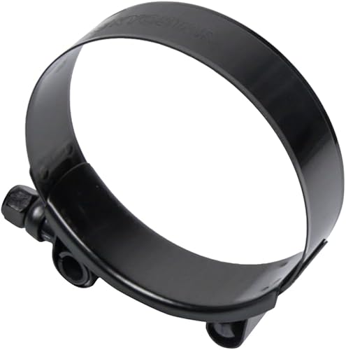 Miniatura 55 de Kyostar Abrazadera de manguera con perno en T de 2.5 pulgadas, ajustable, acero inoxidable, color azul titanio, diámetro de abrazadera para 2.5