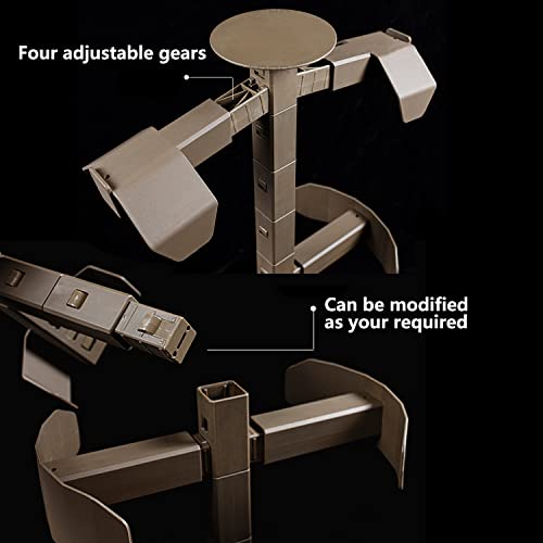 Doxiglobal Tactical Gear Stand Helmet Display Holder Tree Rack Organizer Adjustable For Military Training Vest Armor Breastplate (Black) #TOP3