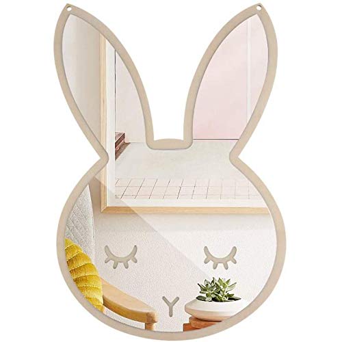 Fenteer Kid Bedroom Nursery Decoration Shatterproof Acrylic Mirror Bunny Butterfly Baby Shower Decor Gift, Rabbit - Image 3