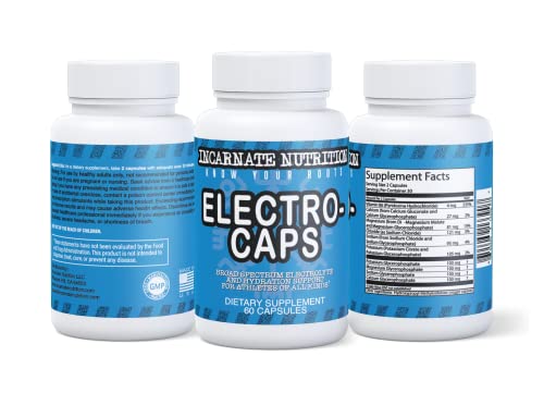 Electrolyte Salt Pills - 60 Capsules - Rapid Hydration, Exercise Performance & Fasting Salts - Broad Spectrum, Buffered Electrolyte Capsules To Reduce Cramps - Keto Salt Pills With Electrolytes #TOP3