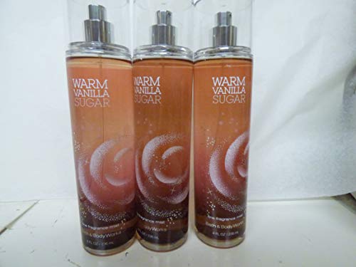 Bath and Body Works 3 Warm Vanilla Sugar Fine Fragrance Mist older version lot of 3