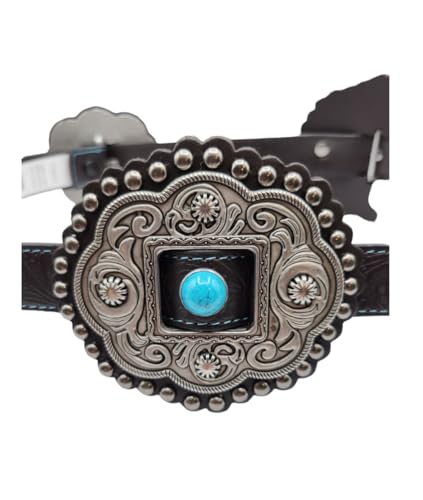ROPER Women's Floral Embossed Leather Concho Belt3