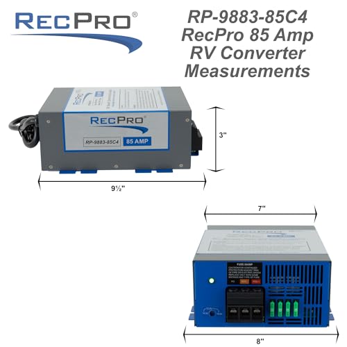Image of RecPro 85 Amp RV Power Converter & Battery Charger | 4-Stage Charging