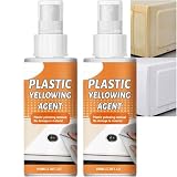 Spray rigenerante ingiallimento in plastica, solvente ingiallito in plastica, restauratore multiuso superfici bianche per sedile WC elettrodomestici superfici bagno (2 pezzi)