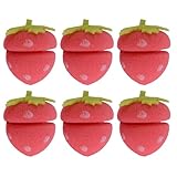 Rodillos De Espuma De Fresa | 6 Piezas Cómodas Y Convenientes Sin Uso De Calor | Accesorio para Rizar al Dormir - Para Mamá, Esposa, Hija, Novia, Chicas Y Amantes