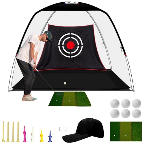 KAIDIDA Golf Hitting Net Portable Backyard Training Set White