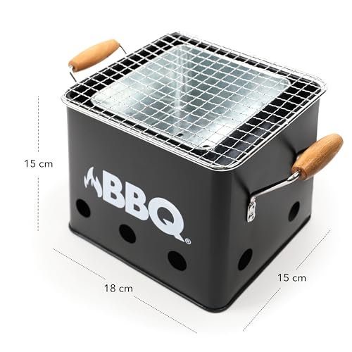 Rechteckiger Holzkohlegrill, Kompakter Tischgrill für Campingabenteuer, Balkonpartys und Outdoor-Grillspaß, Hochwertiger Kohlegrill für unvergessliche BBQ-Erlebnisse
