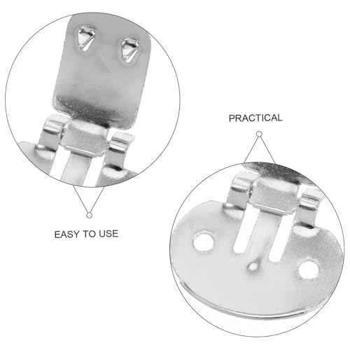 40pcs Blank Shoe Clip: Flat Clamps Iron Industrial High Heel Bow Fixing Buckle Supplies For DIY Crafts Flower Decoration Project3