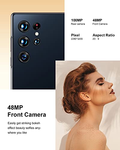 Sanshreuni Smartphone Unlocked, 5G Dual Sim Cell Phones, 4G+128Gb C21 Ultra Unlocked Smartphones, 6.8 Inch Android Smartphones 7300Mah | Fingerprint Lock Face Id (Rose Gold) #TOP3