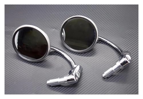 Retrovisores de moto 22mm en plata metal para Suzuki y Cafe Racer