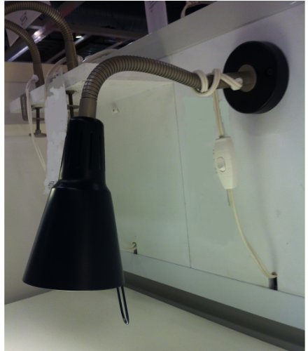 Ikea KVART Wall/clamp spotlight, black color