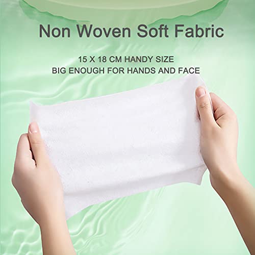 Image of 200 Pack Green Tea Wet Wipes Bulk for Homeless, Clean Face Hands Quickly