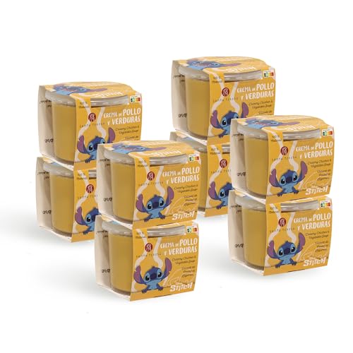 Santa Teresa - Pack de 8 Tarrinas - Crema de Pollo y Verduras Disney. Con aceite de oliva virgen extra. Sin conservantes, sin aditivos, sin espesantes, sin gluten, sin lactosa. 8 x 280g