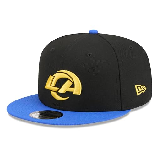 New Era Mens Black/Royal Los Angeles Rams 9FIFTY Snapback Hat