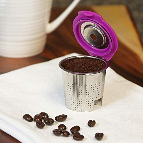 Cafe Flow Stainless Steel Reusable K Cup, 2-Pk By Perfect Pod - Refillable Capsule Cup Metal Coffee Filter For Keurig 1.0 2.0 K-Duo K-Slim Plus Other Select Models (See Full Compatibility Chart) #TOP3